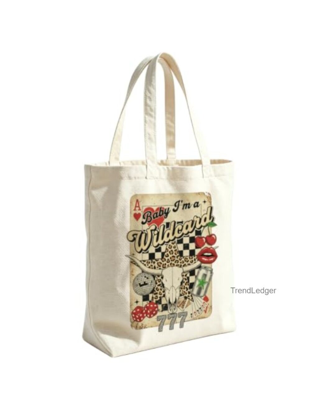 Canvas Tote Bag Western Cowgirl Shoulder Bag Zipper Pocket Reusable